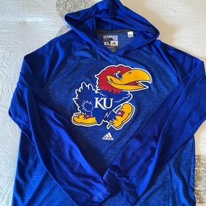 KU University of Kansas long sleeve Adidas shirt